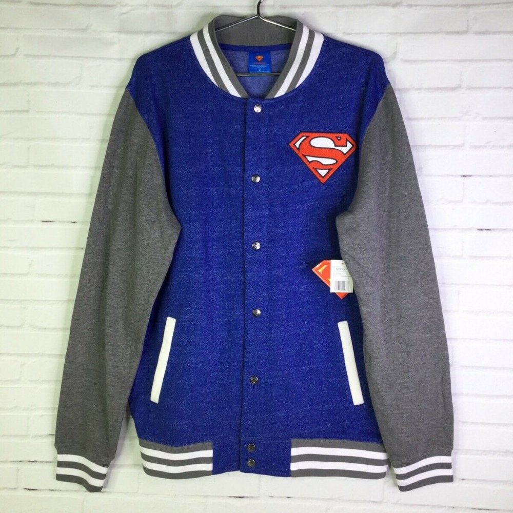 DC Comics Superman Logo Lightweight Varsity Jacket